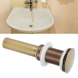 Brass Popup Drain Stopper Bathroom Basin Sink Draining Without Overflow AccessoryAntique Big Bouncing Without Hole