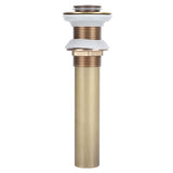 Brass Basin Sink Drain without Overflow Kitchen Bathroom Draining Stopper Accessorieswithout Hole