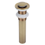 Brass Basin Sink Drain without Overflow Kitchen Bathroom Draining Stopper Accessorieswithout Hole
