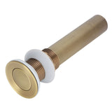 Brass Basin Sink Drain without Overflow Kitchen Bathroom Draining Stopper Accessorieswithout Hole - Close-Up Angle