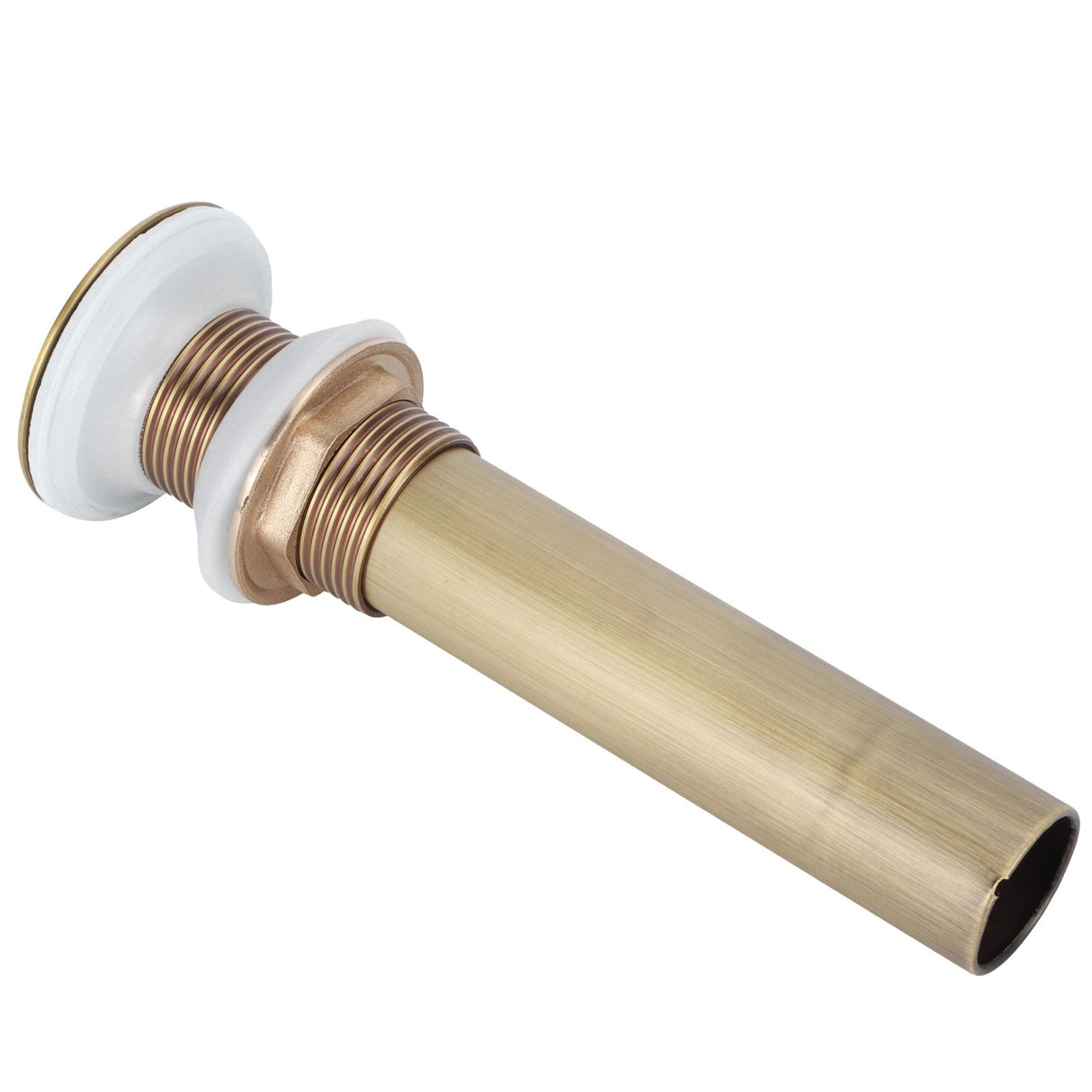 Brass Basin Sink Drain without Overflow Kitchen Bathroom Draining Stopper Accessorieswithout Hole