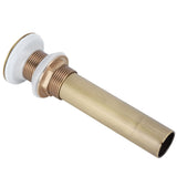 Brass Basin Sink Drain without Overflow Kitchen Bathroom Draining Stopper Accessorieswithout Hole