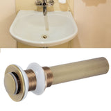 Brass Basin Sink Drain without Overflow Kitchen Bathroom Draining Stopper Accessorieswithout Hole