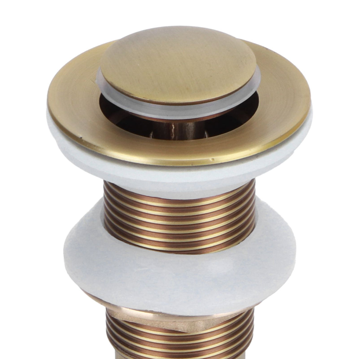 Brass Basin Sink Drain without Overflow Kitchen Bathroom Draining Stopper Accessorieswithout Hole