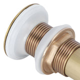 Brass Basin Sink Drain without Overflow Kitchen Bathroom Draining Stopper Accessorieswithout Hole