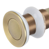 Brass Basin Sink Drain without Overflow Kitchen Bathroom Draining Stopper Accessorieswithout Hole