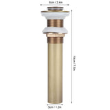 Brass Basin Sink Drain without Overflow Kitchen Bathroom Draining Stopper Accessorieswithout Hole - Extra Image