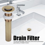 Brass Basin Sink Drain without Overflow Kitchen Bathroom Draining Stopper Accessorieswithout Hole - Extra Image