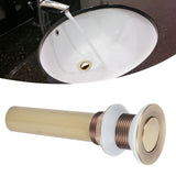Sink Drain NonOverflow AntiClog Bathroom Wash Basin Drainer Stopper Accessory Antique(Flap without Hole ) - Extra Image