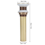 Sink Drain NonOverflow AntiClog Bathroom Wash Basin Drainer Stopper Accessory Antique(Flap without Hole )