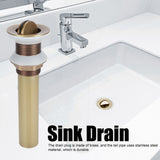Sink Drain NonOverflow AntiClog Bathroom Wash Basin Drainer Stopper Accessory Antique(Flap without Hole )