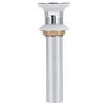 Bathroom Sink Drain Anti Clog Basin Popup Bounce Draining Stopper with Protective CoverWith Overflow Hole