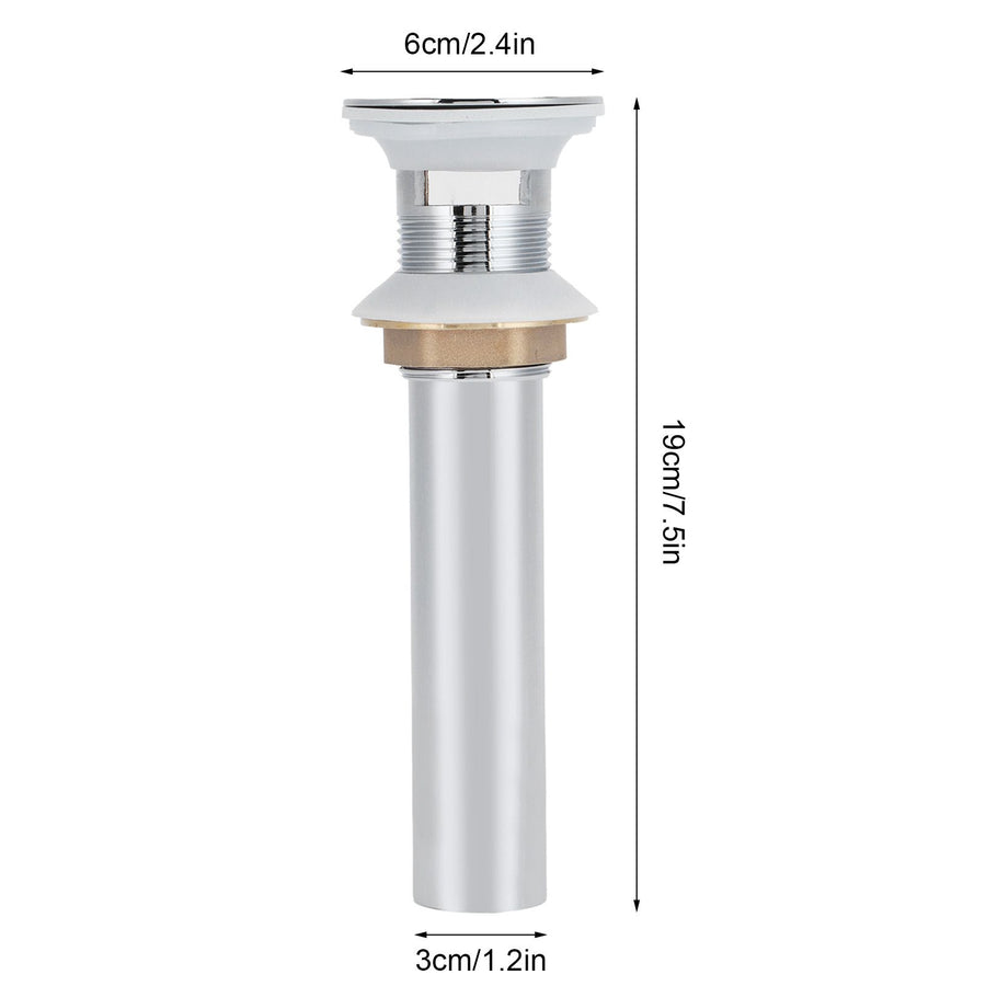 Bathroom Sink Drain Anti Clog Basin Popup Bounce Draining Stopper with Protective CoverWith Overflow Hole