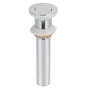 Bathroom Sink Drain Anti Clog Basin Popup Bounce Draining Stopper with Protective CoverWithout Overflow Hole