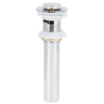 Basin Drain Sink Drain Stopper Electroplating Popup Drainer NonOverflow Bathroom Hardware(Electroplating Popup with Hole )