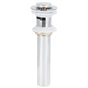 Basin Drain Sink Drain Stopper Electroplating Popup Drainer NonOverflow Bathroom Hardware(Electroplating Popup with Hole )