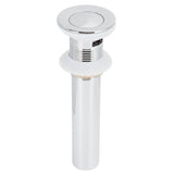 Basin Drain Sink Drain Stopper Electroplating Popup Drainer NonOverflow Bathroom Hardware(Electroplating Popup with Hole )