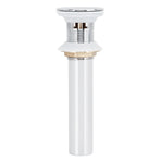 Basin Drain Sink Drain Stopper Electroplating Popup Drainer NonOverflow Bathroom Hardware(Electroplating Popup with Hole )