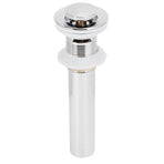 Basin Drain Sink Drain Stopper Electroplating Popup Drainer NonOverflow Bathroom Hardware(Electroplating Popup with Hole )