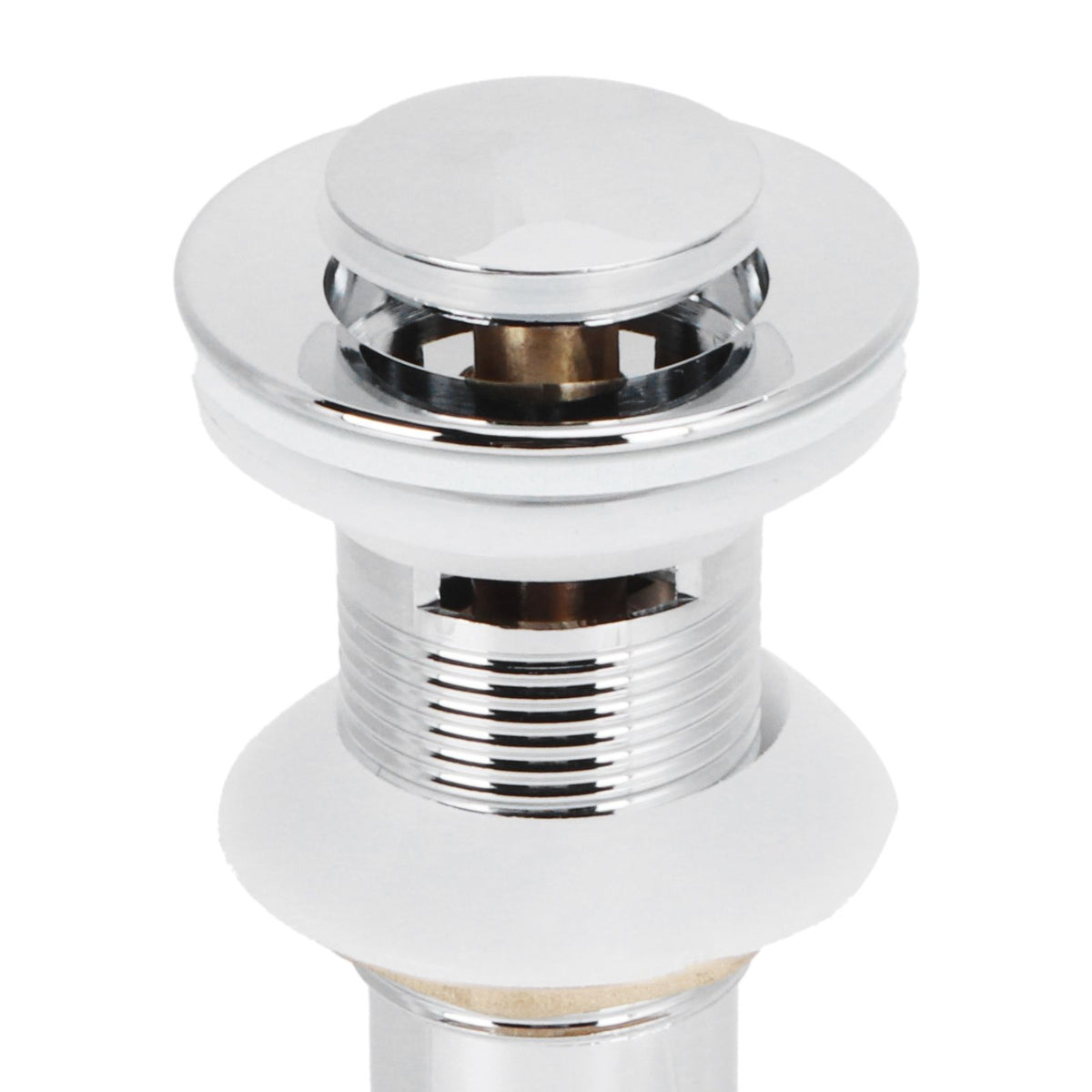 Basin Drain Sink Drain Stopper Electroplating Popup Drainer NonOverflow Bathroom Hardware(Electroplating Popup with Hole )