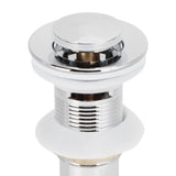 Basin Drain Sink Drain Stopper Electroplating Popup Drainer NonOverflow Bathroom Hardware(Electroplating Popup with Hole ) - Extra Image