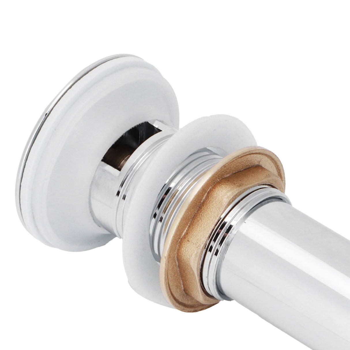 Basin Drain Sink Drain Stopper Electroplating Popup Drainer NonOverflow Bathroom Hardware(Electroplating Popup with Hole )