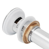Basin Drain Sink Drain Stopper Electroplating Popup Drainer NonOverflow Bathroom Hardware(Electroplating Popup with Hole )