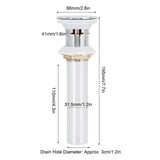 Basin Drain Sink Drain Stopper Electroplating Popup Drainer NonOverflow Bathroom Hardware(Electroplating Popup with Hole )