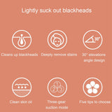 USB Charging Electric Blackhead Removal Machine Vacuum Suction Face Pore CleanerWhite - Extra Image
