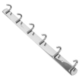6-Hooks Bathroom Towel Hanger Kitchen Stainless Steel Hook Frame Storage Rack Organizer