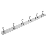 6-Hooks Bathroom Towel Hanger Kitchen Stainless Steel Hook Frame Storage Rack Organizer