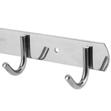 6-Hooks Bathroom Towel Hanger Kitchen Stainless Steel Hook Frame Storage Rack Organizer - Extra Image