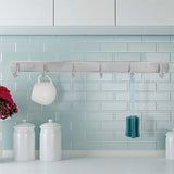 6-Hooks Bathroom Towel Hanger Kitchen Stainless Steel Hook Frame Storage Rack Organizer - Extra Image