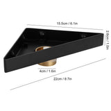 Floor Drain Set Thicken 304 Stainless Steel Concealed Triangular Sink Drain for Bathroom Black