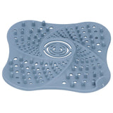 Bathroom Floor Drain Cover Hair Catcher Stopper Anti Blocking Sink Sewer Filter Blue - Top-Down View