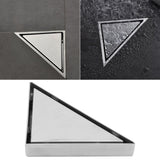 Floor Drain Set 304 Stainless Steel Triangular Corner Drain for Shower Room Bathroom
