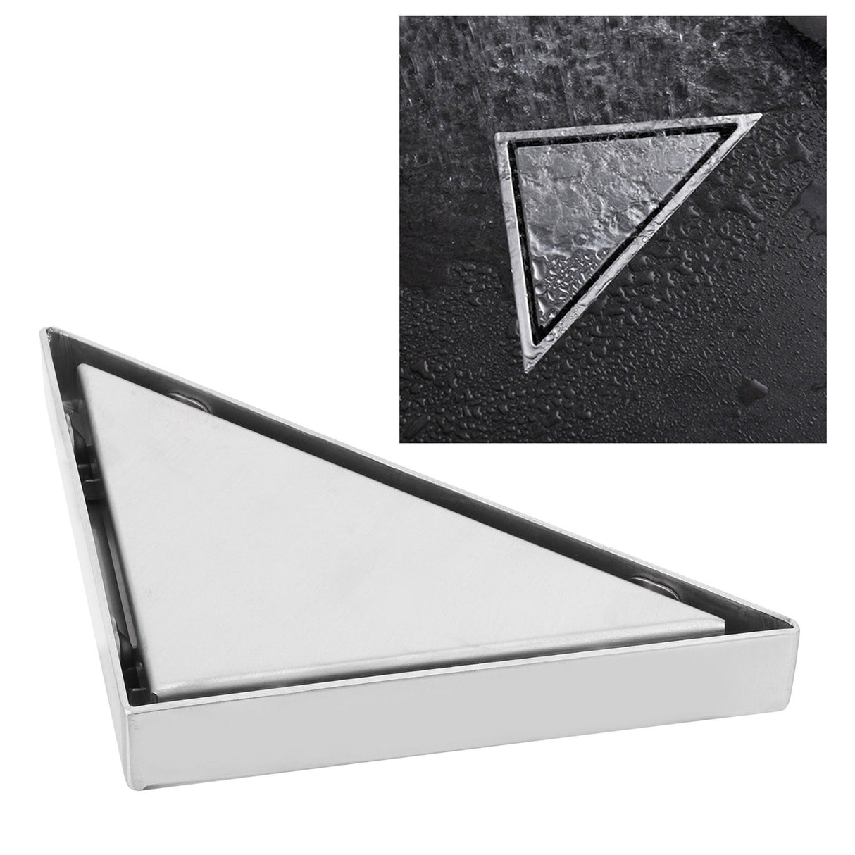 Concealed Floor Drain Triangular Corner Drain Set for Home Balcony Bathroom Shower Room