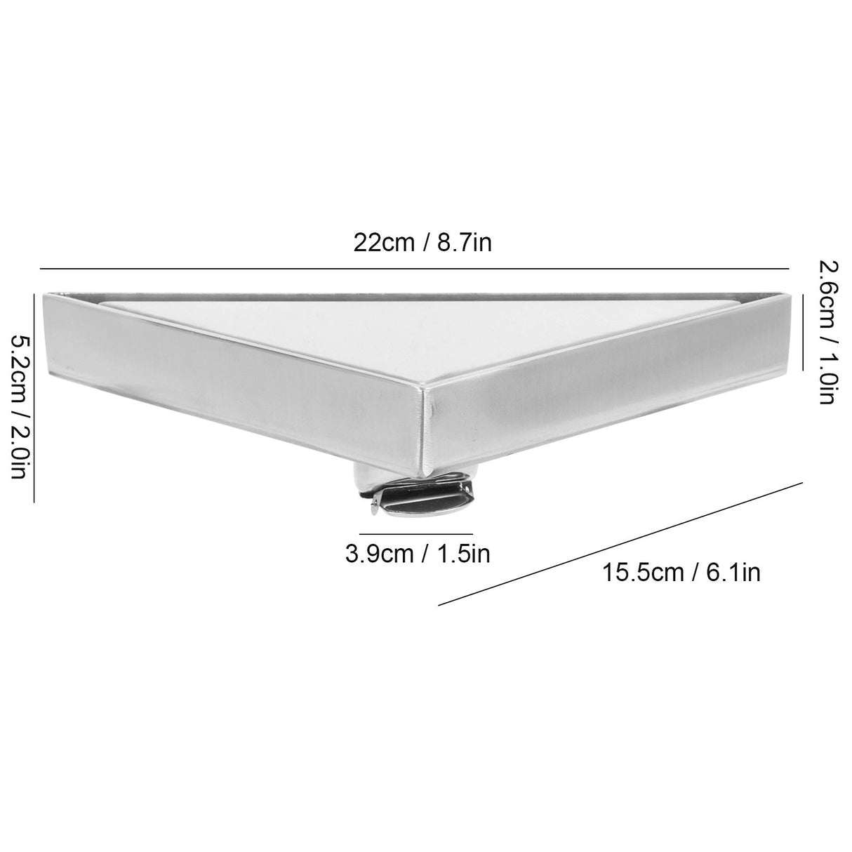 Concealed Floor Drain Triangular Corner Drain Set for Home Balcony Bathroom Shower Room
