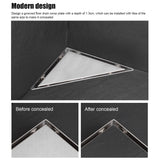 Concealed Floor Drain Triangular Corner Drain Set for Home Balcony Bathroom Shower Room - Extra Image