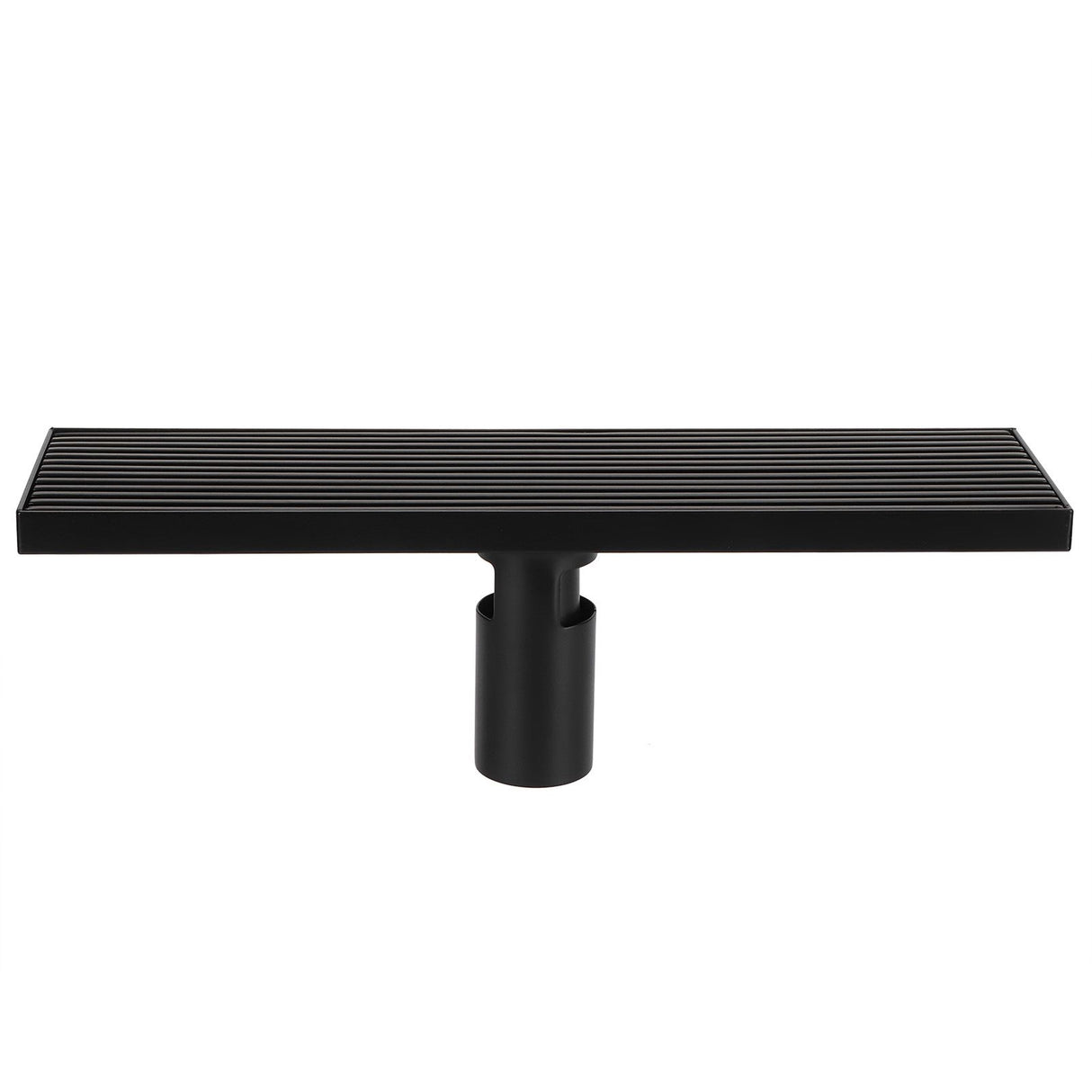 Linear Shower Floor Drain with Removable Cover 304 Stainless Steel Matte Black 30cm