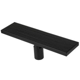 Linear Shower Floor Drain with Removable Cover 304 Stainless Steel Matte Black 30cm