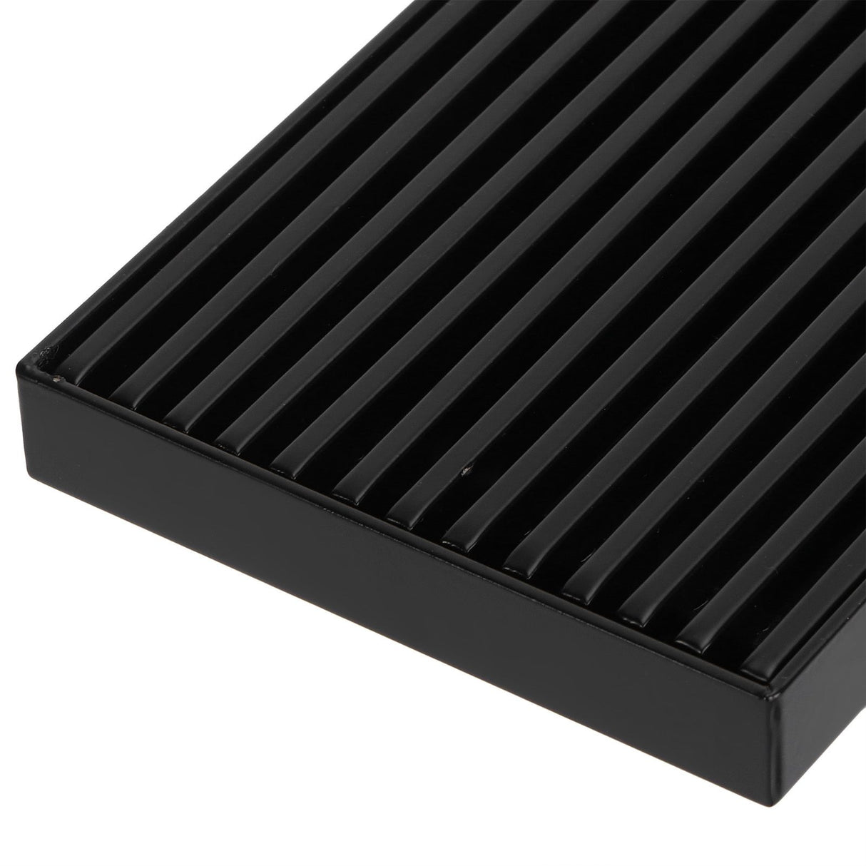 Linear Shower Floor Drain with Removable Cover 304 Stainless Steel Matte Black 30cm