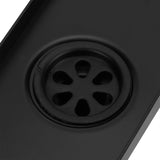 Linear Shower Floor Drain with Removable Cover 304 Stainless Steel Matte Black 30cm