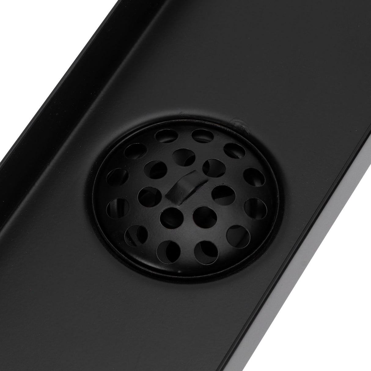 Floor Drain Set 304 Stainless Steel Linear Rectangular Shower Drain Matte Black 30cm