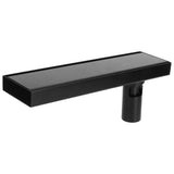 30cm Floor Drain 304 Stainless Steel Matte Black Linear Floor Concealed Drainer with Removable Cover