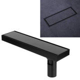 30cm Floor Drain 304 Stainless Steel Matte Black Linear Floor Concealed Drainer with Removable Cover - Extra Image