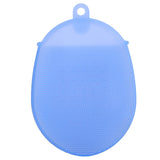 Silicone Dishwashing Brush Bath Body Face Cleansing Brush Kitchen Bathroom Cleaning ToolsBlue