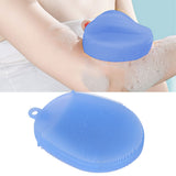 Silicone Dishwashing Brush Bath Body Face Cleansing Brush Kitchen Bathroom Cleaning ToolsBlue - Extra Image