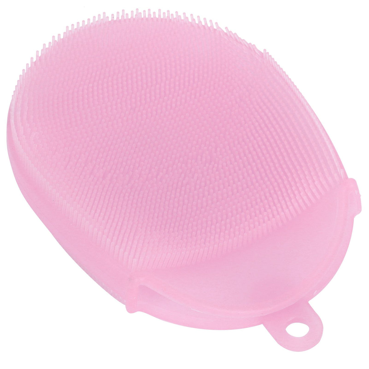 Silicone Dishwashing Brush Bath Body Face Cleansing Brush Kitchen Bathroom Cleaning ToolsPink