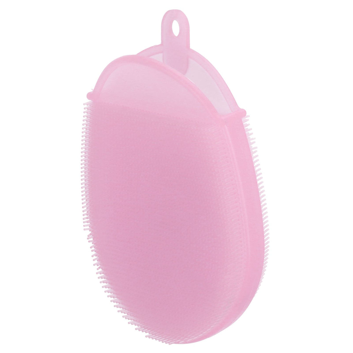 Silicone Dishwashing Brush Bath Body Face Cleansing Brush Kitchen Bathroom Cleaning ToolsPink